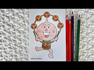 【ぬりえ】アンパンマン！かみなりぴかたん☆をぬろう！