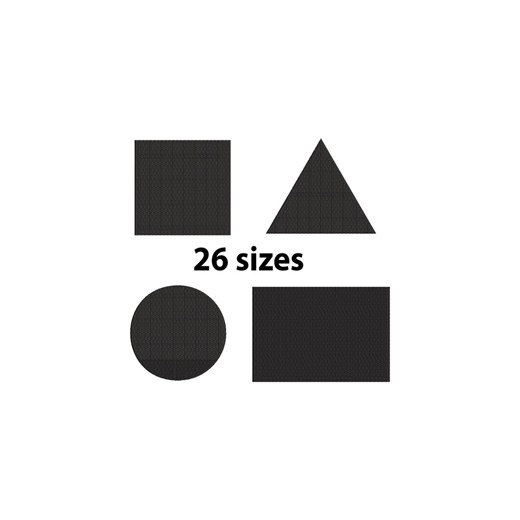 Mini to Large Geometric Shapes Machine Embroidery Design, 26 Sizes, Square, Triangle, Circle, Rectangle, Shapes Embroidery, Bx File Included - Etsy