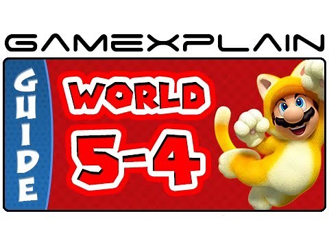 Super Mario 3D World - World 5-4 Green Stars & Stamp Locations Guide & Walkthrough