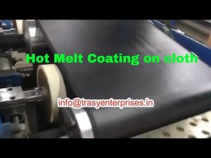 Cloth coating of EVA thermoset hot melt adhesive