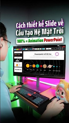 Cách thiết kế Slide thuyết trình về Cấu tạo Hệ Mặt Trời = Animation #PowerPoint sáng tạo 🌞