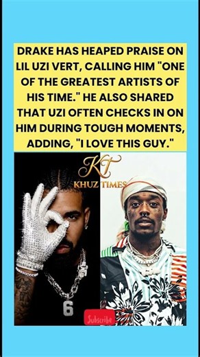 "Drake just called Lil Uzi Vert one of the greatest artists ever?! 😭🙏"#shorts