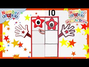 How to draw Numberblock Ten | Drawing Tutorial for Kids | Learn to Count 1 to 10 | @Numberblocks - Videos For Kids
