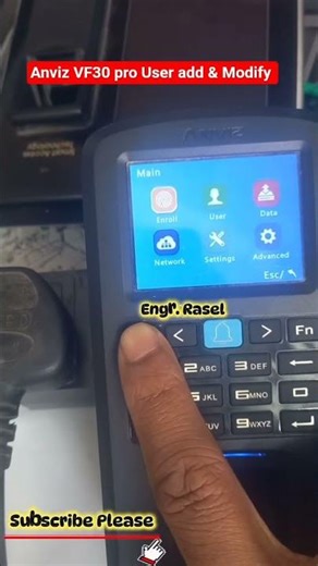 Anviz vf30 pro access control user add & modify. #accesscontrol #anviz #intelligentaccess