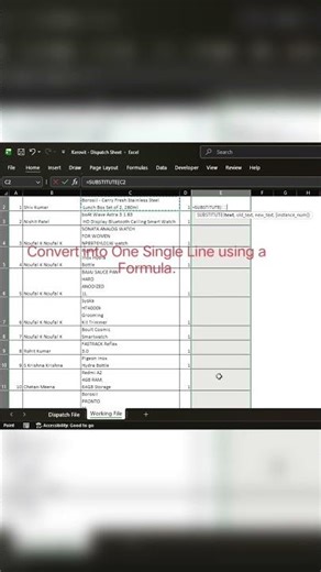 Excel Cell Multiple Line Ko Single Line Kaise Banaye? | Easy Formula