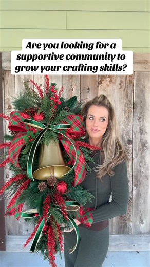 If you’re looking for a supportive community to grow your crafting skills, Etsy shops, craft shows, no sew attachments, fake bakes and more the Krews got you! We designed this custom order together step by step last night. 🔗 in my bio on how to sign up! #craftingcommunity #craftingtutorials #wreathmaking #handmadewithlove #floraldesign #handmadewreaths #christmasdecorations | Kandi's Kreations