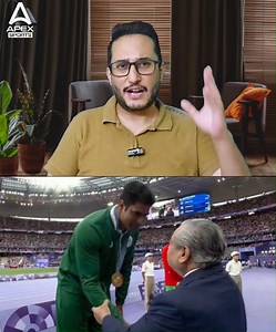 869K views · 10K reactions | Arshad Nadeem presented his jersey to IOC for display at the Olympics History Museum . . . #ArshadNadeem #arshadnadeemjevlin #arshadnadeemworldrecord #arshadnadeemolympics #arshadnadeem #arshadnadeemfun #neerajchopra #arshadnadeemneerajchopra #susantmehnta #apexsports #Olympics2024 | Apex Sports | Facebook