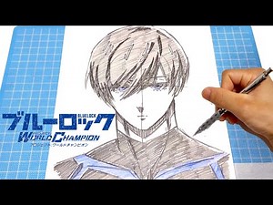 【イラスト】(ブルーロック) 糸師凛シャーペンを使った簡単なイラストの描き方！イラストメイキングIllustration making blue rock