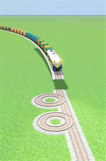 💝TRAIN CROSSING CIRCLE⭕ TRACKS#train#viral#beats#phonk#railway