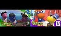 Mix of 2 videos from youtube : Los backyardigans en ingles y español