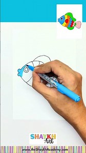 🐟🌈 How to Draw a Colourful Fish | Easy Drawing for School Kids ✨✏️
