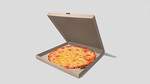 Pizza with Cardboard Box - Buy Royalty Free 3D model by Gov3dstudio