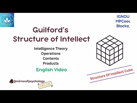 Guilford's Structure of Intellect Theoryl || Theory of Intelligence || MPC001, Block 2, Unit 2