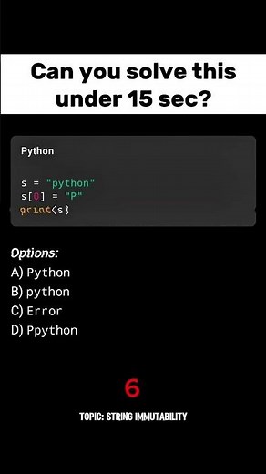 Let’s go under 15 string immutability 🫥🫥 #coding