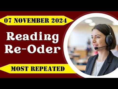 PTE Reading Reorder Paragraphs // November 2024 Practice Predictions