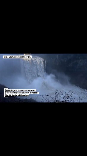 Seattle Today | Seattle News, Business and Arts on Instagram: "Washington’s Snoqualmie Falls Reaches Highest Level in a Decade Amid Regional Flooding Footage shows Washington’s Snoqualmie Falls at its most powerful in nearly 10 years, likely driven by widespread flooding across the Seattle area. Officials confirm the falls hit major flood stage on December 9, 2025, with water levels rising significantly above normal. #SnoqualmieFalls #Washington #SeattleWeather #WashingtonFlooding #PNWNews #Floo