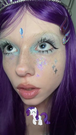 Glitter Makeup Inspired by Rarity from My Little Pony