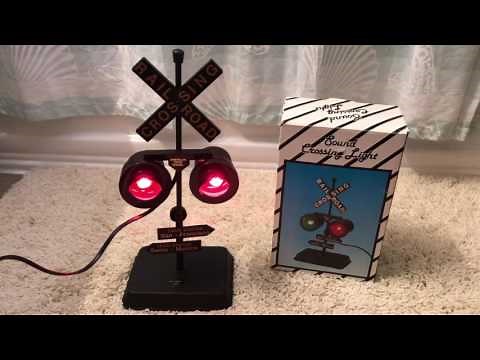 Railroad crossing light railway crossing sign audible sound train party