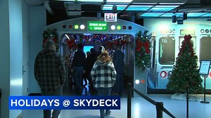 Skydeck Chicago decking the halls for the holidays for 1st time ever