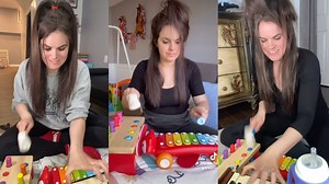 Hard rocking mum plays Rage Against The Machine and System Of A Down on baby instruments for her toddler – and it's straight up adorable