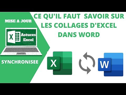 Techniques for copying and pasting an Excel table into Word that will automatically update