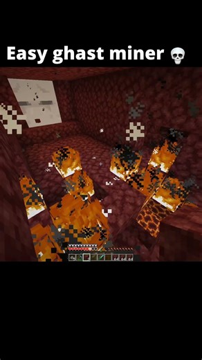 Easy Ghast miner 💀 #minecraft #minecraftmeme #gaming #minecraftrealistic