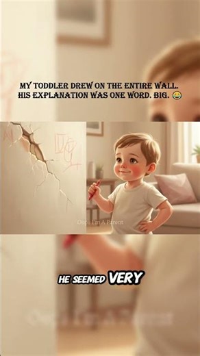 My toddler drew on the entire wall. His reason was actually fair 😂 #Shorts