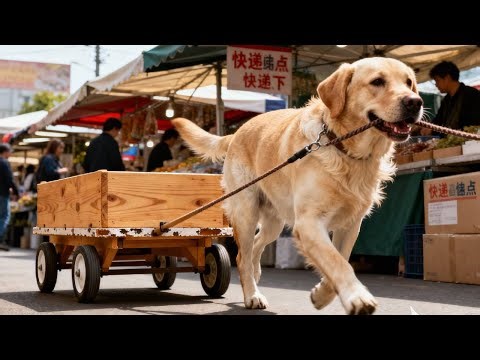 A Labrador Dog Helped Its Owner Pick Up A Package At The Courier Station!