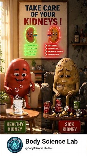 Healthy vs Sick Kidney 😳 This 10-Second Habit Can Save Your Life! | Water vs Soda #healthtips
