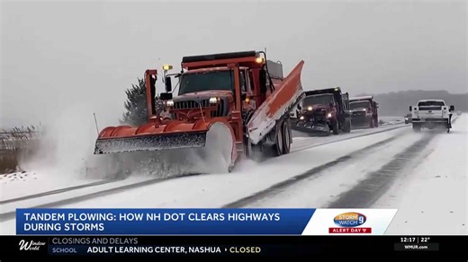 NH DOT uses tandem plowing to clear roads
