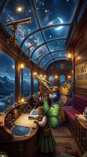 Magical Blue Butterfly Train Journey 🦋 | Fantasy Animal Train Adventure manta ray