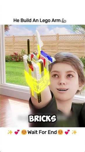 child builds his Lego arm#shorts #lego