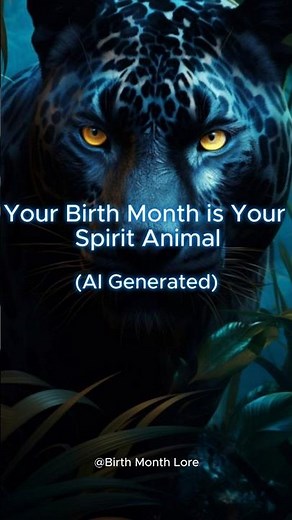 Your Birth Month Your Spirit Animal!!