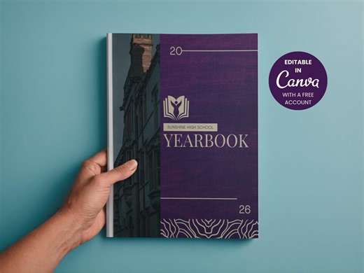 High School Yearbook Template, Editable Senior Class Photo Yearbook Layout Pages - Etsy
