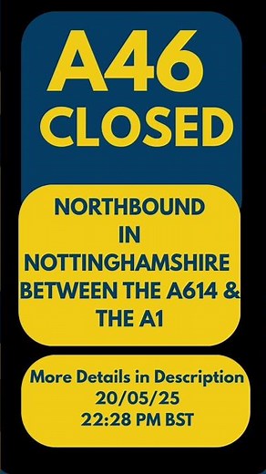 ACCIDENT CLEARED: A46 Overturned HGV Still Hasn't Been Fully Recovered #A46 #motorway