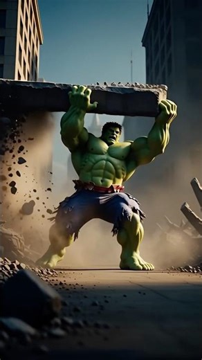 HULK Angry Fight 😈 Thor vs Hulk | Destroyed City Battle | AI Video #hulk #ai #shorts