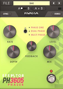Efektor PH3605 Phaser by Kuassa - MP Guitar Effects Plugin VST VST3 Audio Unit AAX