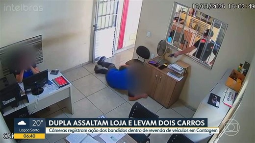 Dupla assaltam loja e levam dois carros em Contagem