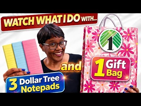 This Dollar Tree HACK Is Seriously Amazing! NOTEPAD AND GIFT BAG HACK!