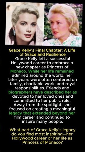 Grace Kelly’s Final Chapter: A Life of Grace and Resilience