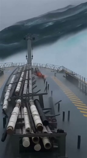 Heavy storm #ocean #ship #storm #northsea #waves