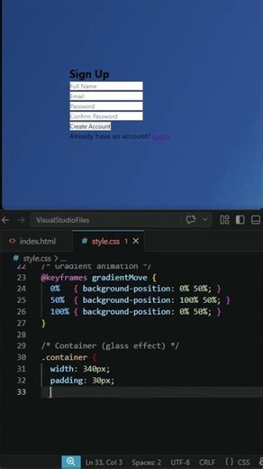 Login Form UI Built with HTML and CSS
