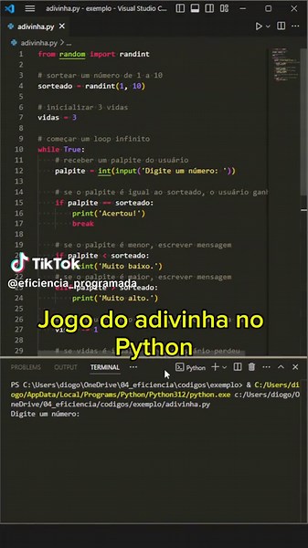 Jogo do Adivinha no Python para Iniciantes