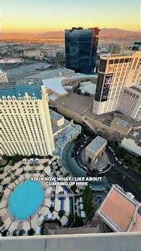 This is what it's like to climb to the top of the Eiffel Tower in Las Vegas.