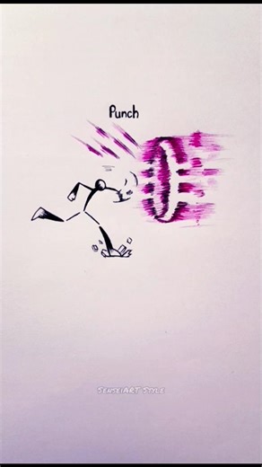 How to draw body with[Punch, Kick, Beam]😳 #drawing #stickman #tutorial #art #draw #howtodraw #fyp