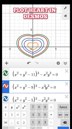 Desmos Heart ❤️ Graph | Create a Heart Using Math Functions | Maths Trio
