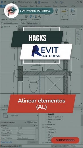 Cómo usar el comando alinear en Revit rápidamente