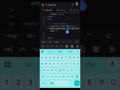 Html Tutorial 3- Anchor elements(link) and Button elements.