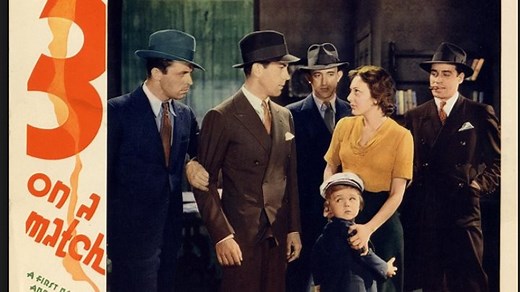 Three on a Match (1932) Pre-Code, Bette Davis , Joan Blondell, Ann Dvorak, Warren William, Lyle Talbot, Humphrey Bogart,Patricia Ellis, Glenda Farrell, Allen Jenkins, Edward Arnold., Virginia Davis, Sheila Terry, Grant Mitchell, Directed by Mervyn LeRoy,