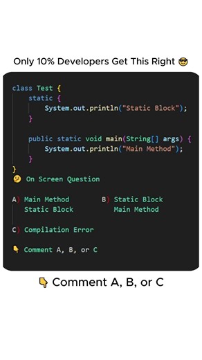 Java Static Block Trick 😳 Can You Predict the Output? #Shorts